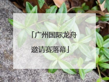 广州国际龙舟邀请赛落幕