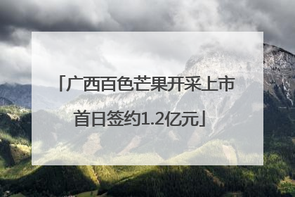 广西百色芒果开采上市 首日签约1.2亿元