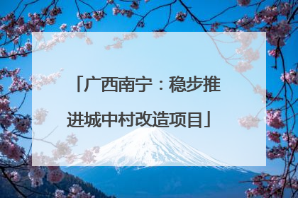 广西南宁：稳步推进城中村改造项目