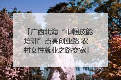 广西北海“巾帼技能培训”点亮创业路 农村女性就业之路变宽