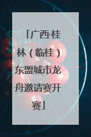 广西·桂林（临桂）东盟城市龙舟邀请赛开赛