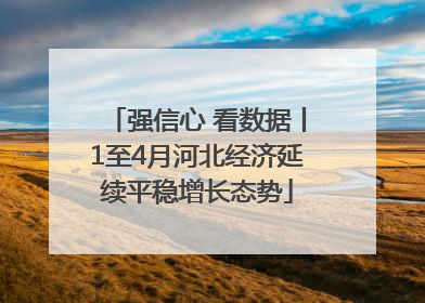 强信心 看数据丨1至4月河北经济延续平稳增长态势