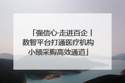 强信心·走进百企丨数智平台打通医疗机构小额采购高效通道
