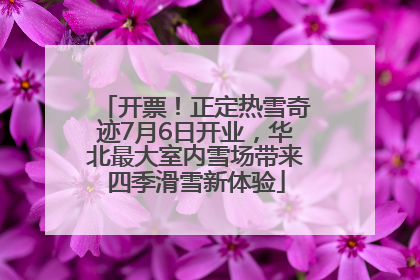 开票！正定热雪奇迹7月6日开业，华北最大室内雪场带来四季滑雪新体验