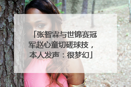 张智霖与世锦赛冠军赵心童切磋球技，本人发声：很梦幻