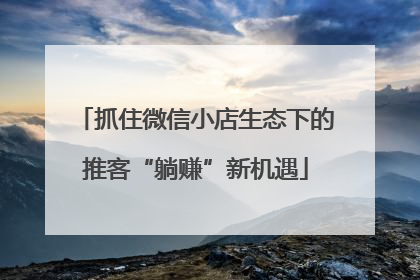 抓住微信小店生态下的推客“躺赚”新机遇
