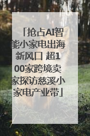 抢占AI智能小家电出海新风口 超100家跨境卖家探访慈溪小家电产业带