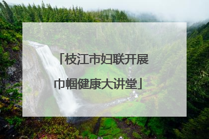 枝江市妇联开展巾帼健康大讲堂