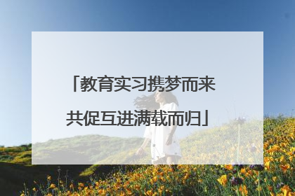 教育实习携梦而来 共促互进满载而归