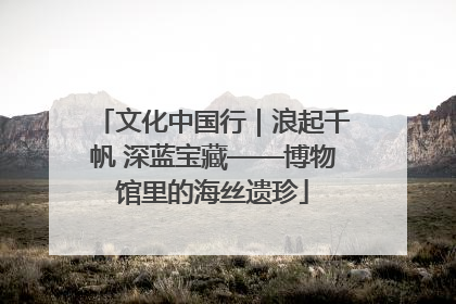 文化中国行｜浪起千帆 深蓝宝藏——博物馆里的海丝遗珍