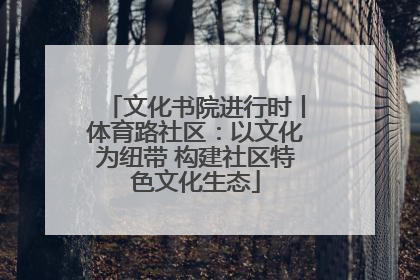 文化书院进行时丨体育路社区：以文化为纽带 构建社区特色文化生态