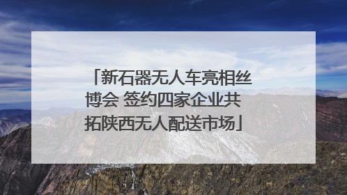 新石器无人车亮相丝博会 签约四家企业共拓陕西无人配送市场