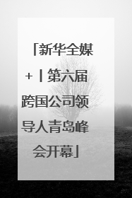 新华全媒+丨第六届跨国公司领导人青岛峰会开幕