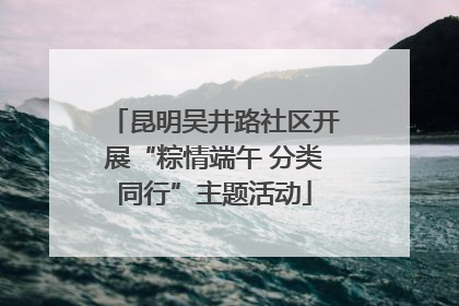 昆明吴井路社区开展“粽情端午 分类同行”主题活动