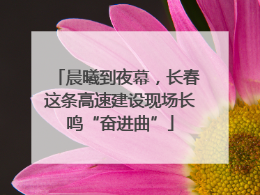 晨曦到夜幕，长春这条高速建设现场长鸣“奋进曲”