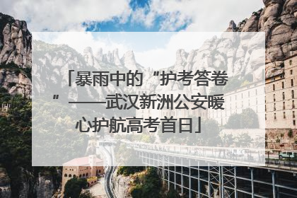 暴雨中的“护考答卷”——武汉新洲公安暖心护航高考首日