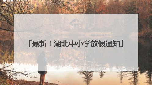 最新！湖北中小学放假通知
