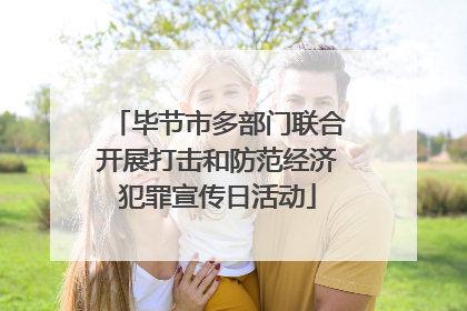 毕节市多部门联合开展打击和防范经济犯罪宣传日活动