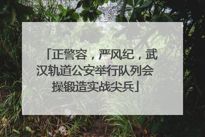 正警容，严风纪，武汉轨道公安举行队列会操锻造实战尖兵