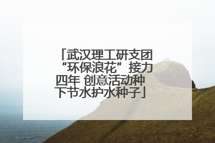 武汉理工研支团“环保浪花”接力四年 创意活动种下节水护水种子