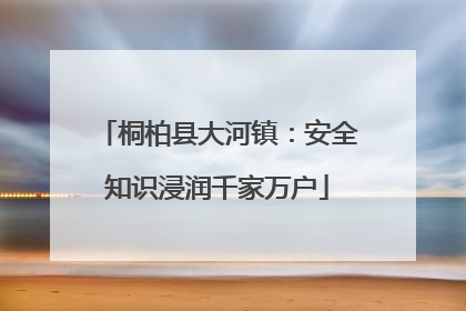 桐柏县大河镇：安全知识浸润千家万户