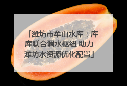潍坊市牟山水库：库库联合调水枢纽 助力潍坊水资源优化配置