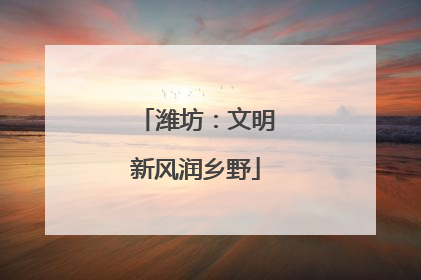 潍坊：文明新风润乡野