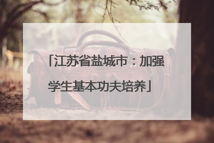 江苏省盐城市：加强学生基本功夫培养