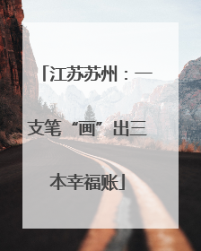 江苏苏州：一支笔“画”出三本幸福账