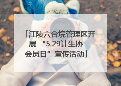 江陵六合垸管理区开展 “5.29计生协会员日”宣传活动