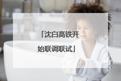 沈白高铁开始联调联试