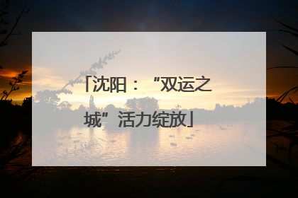 沈阳：“双运之城”活力绽放