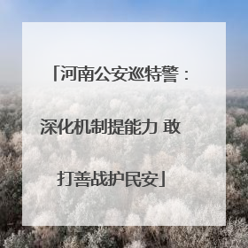 河南公安巡特警：深化机制提能力 敢打善战护民安