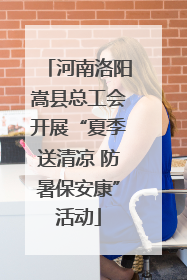 河南洛阳嵩县总工会开展“夏季送清凉 防暑保安康”活动