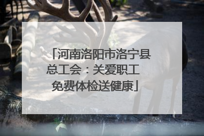 河南洛阳市洛宁县总工会：关爱职工 免费体检送健康