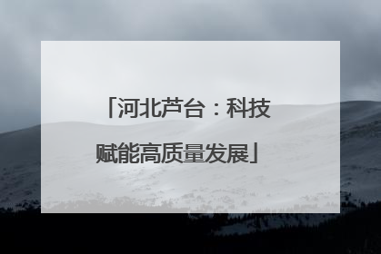 河北芦台：科技赋能高质量发展