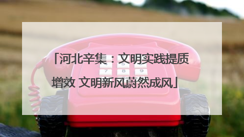 河北辛集：文明实践提质增效 文明新风蔚然成风