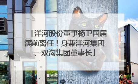 洋河股份董事杨卫国届满前离任！身兼洋河集团、双沟集团董事长