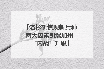 洛杉矶惊现新兵种 两大因素引爆加州“内战”升级