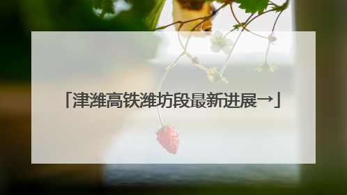 津潍高铁潍坊段最新进展→