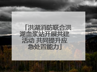 洪湖消防联合洪湖血浆站开展共建活动 共同提升应急处置能力