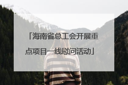 海南省总工会开展重点项目一线慰问活动