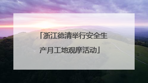 浙江德清举行安全生产月工地观摩活动