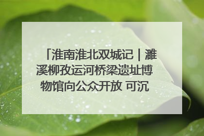 淮南淮北双城记｜濉溪柳孜运河桥梁遗址博物馆向公众开放 可沉浸式触摸历史