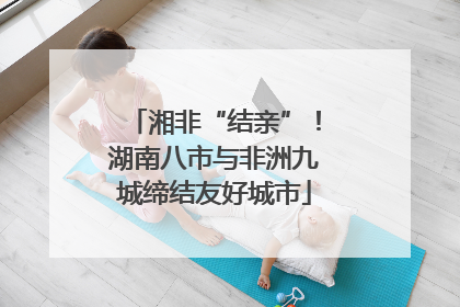 湘非“结亲”！湖南八市与非洲九城缔结友好城市