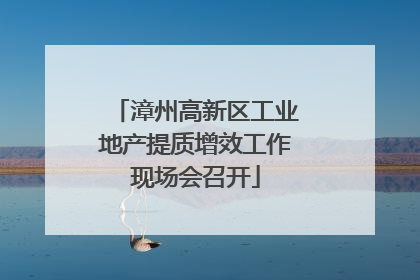 漳州高新区工业地产提质增效工作现场会召开