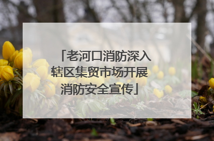 老河口消防深入辖区集贸市场开展消防安全宣传