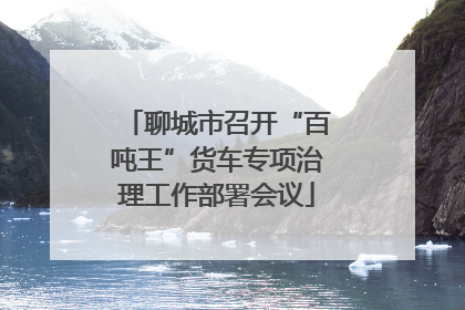 聊城市召开“百吨王”货车专项治理工作部署会议
