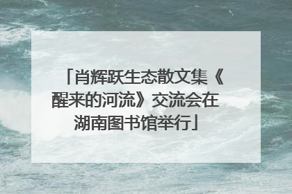 肖辉跃生态散文集《醒来的河流》交流会在湖南图书馆举行