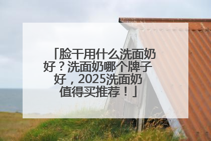 脸干用什么洗面奶好？洗面奶哪个牌子好，2025洗面奶值得买推荐！